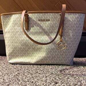 Michael Kors White Signature Tote